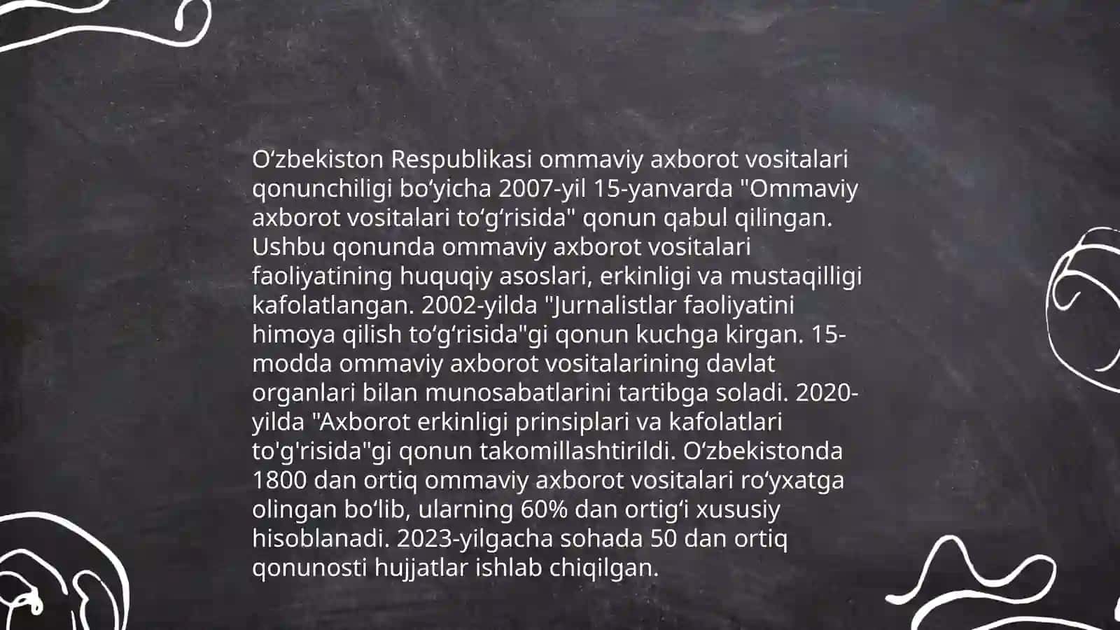 O'zbekiston Respublikasida ommaviy axborot vositalarining faoliyati 4