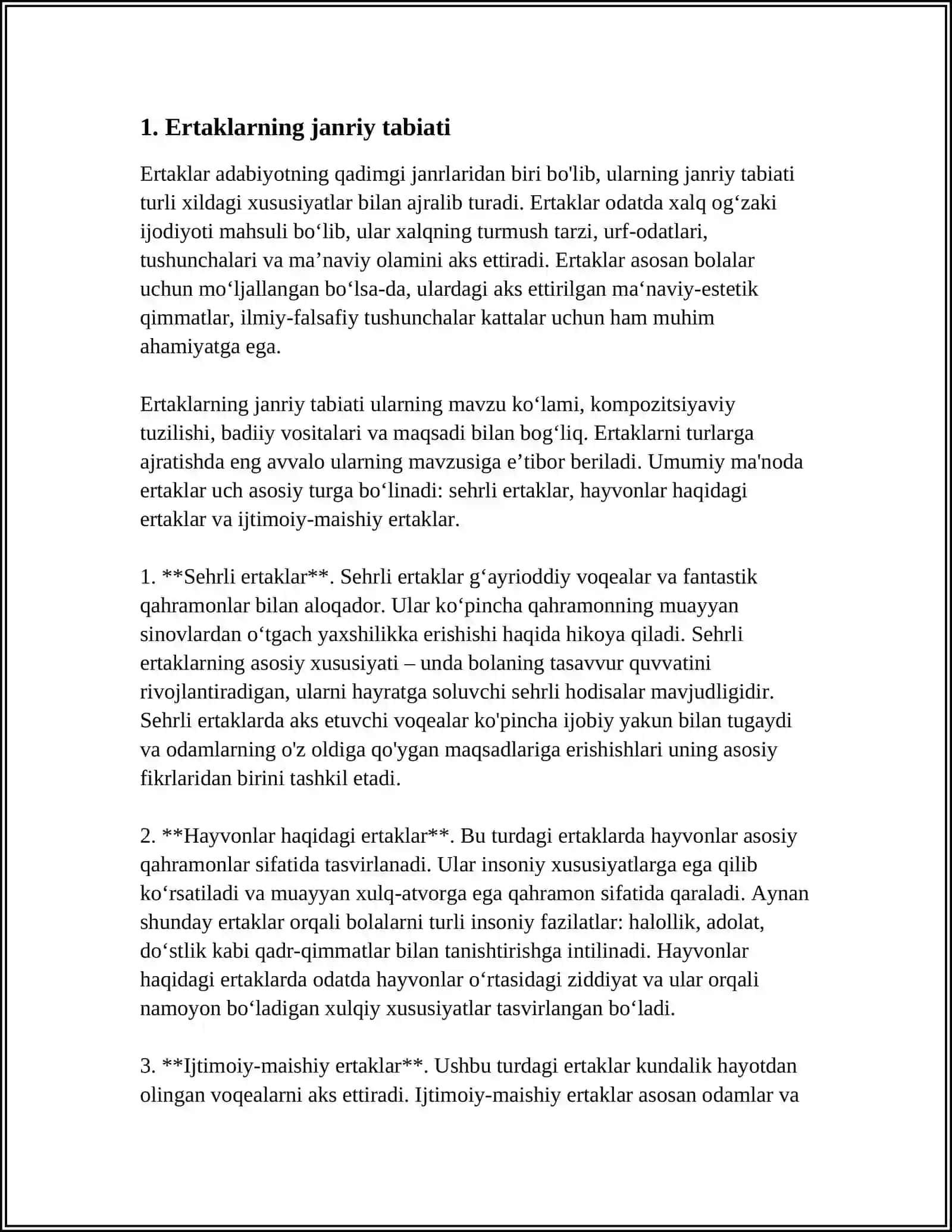 Ertaklarning Janriy Tabiati 4