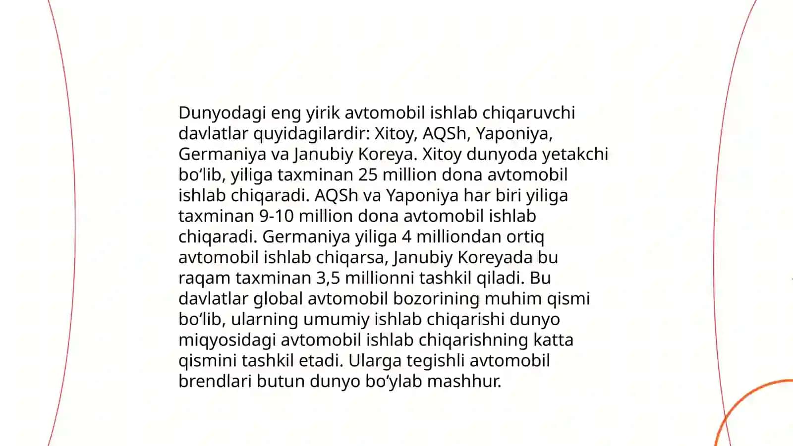 Avtomobil ishlab chiqaruvchi yirik davlatlar reytingi 4