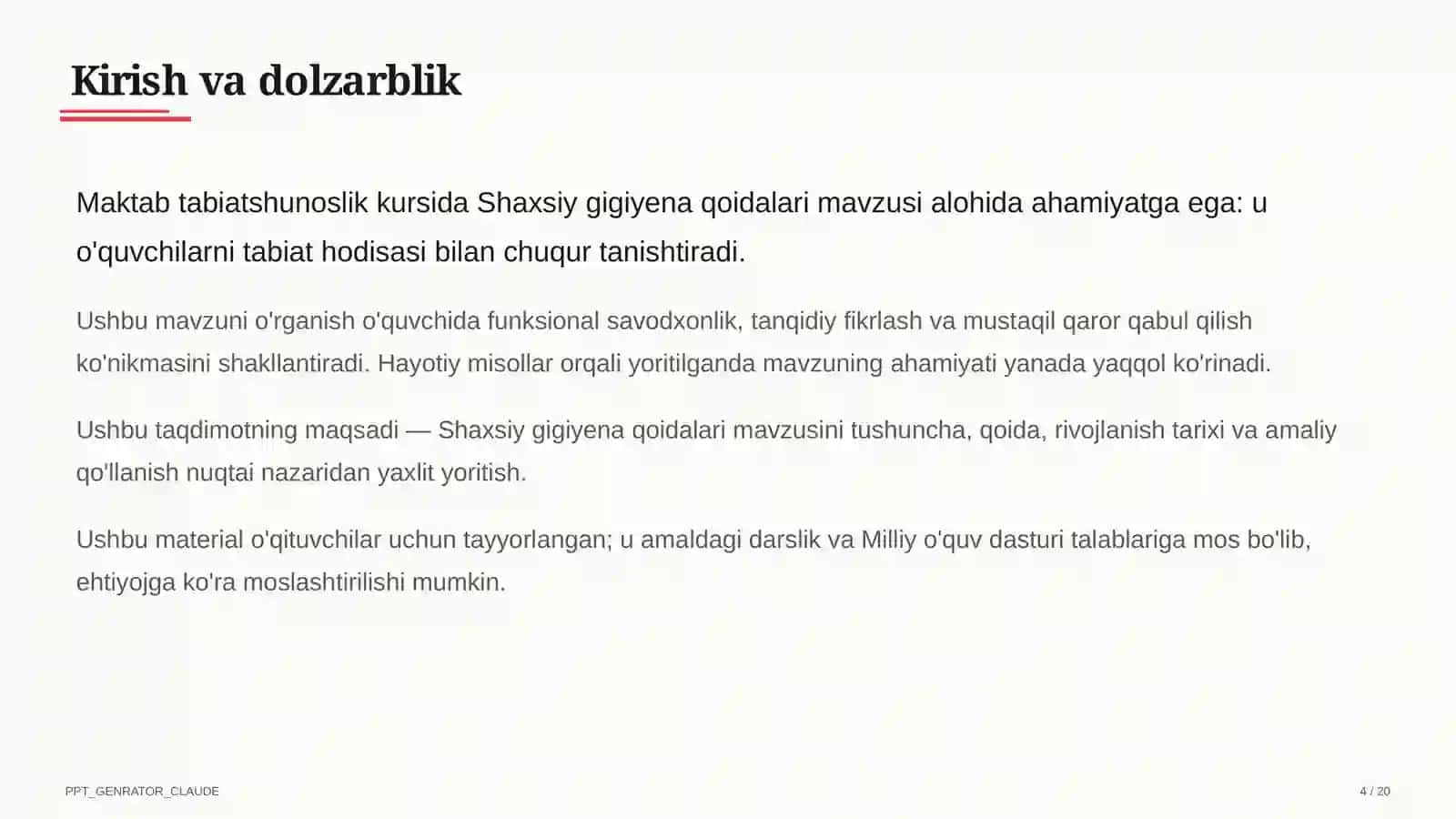 Shaxsiy gigiyena qoidalari (1-sinf) 4