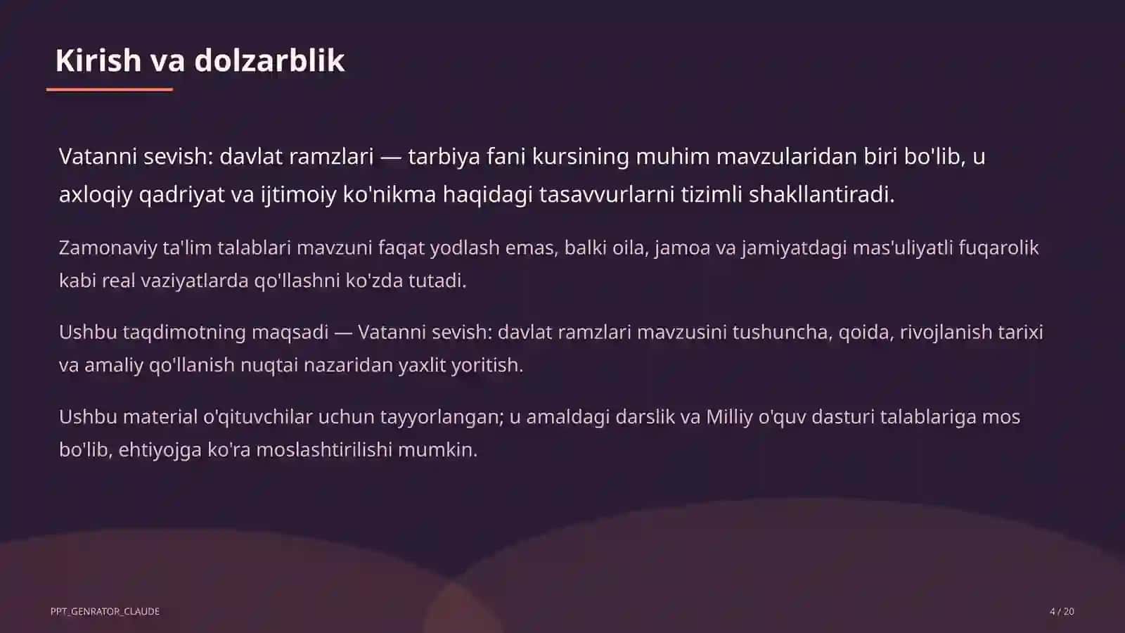 Vatanni sevish: davlat ramzlari (3-sinf) 4