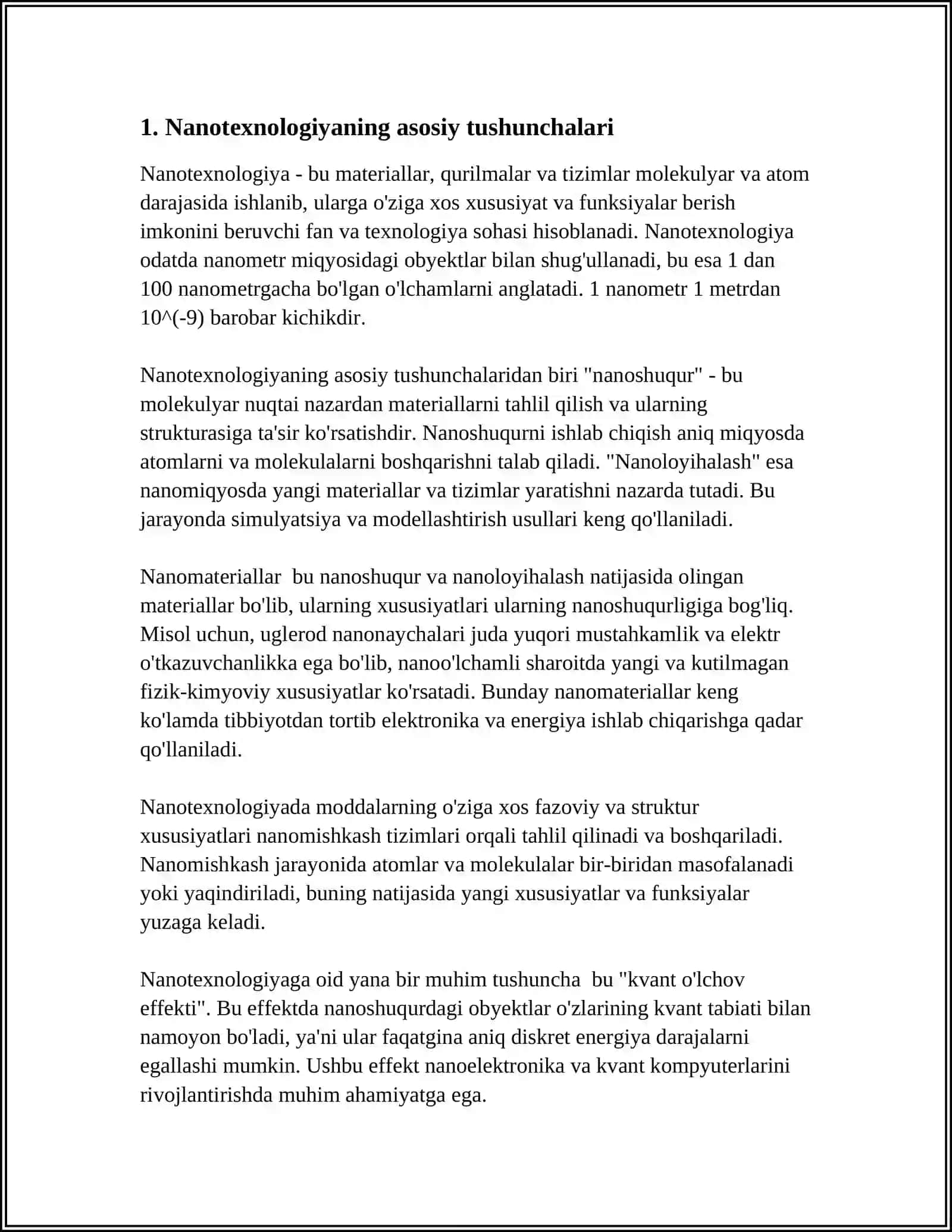 NANOTEXNOLOGIYA. MIKROSISTEMA TEXNIKASI 4