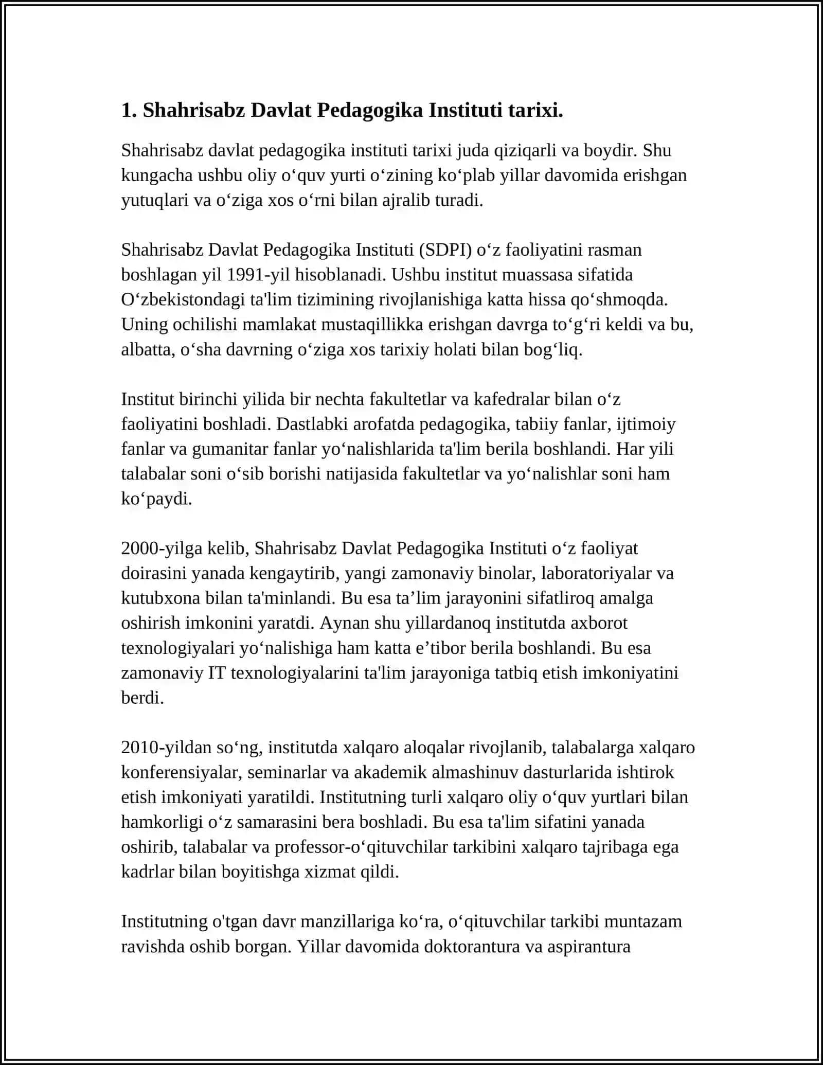SHAHRISABZ DAVLAT PEDAGOGIKA INSTITUTI TAHLILI 4