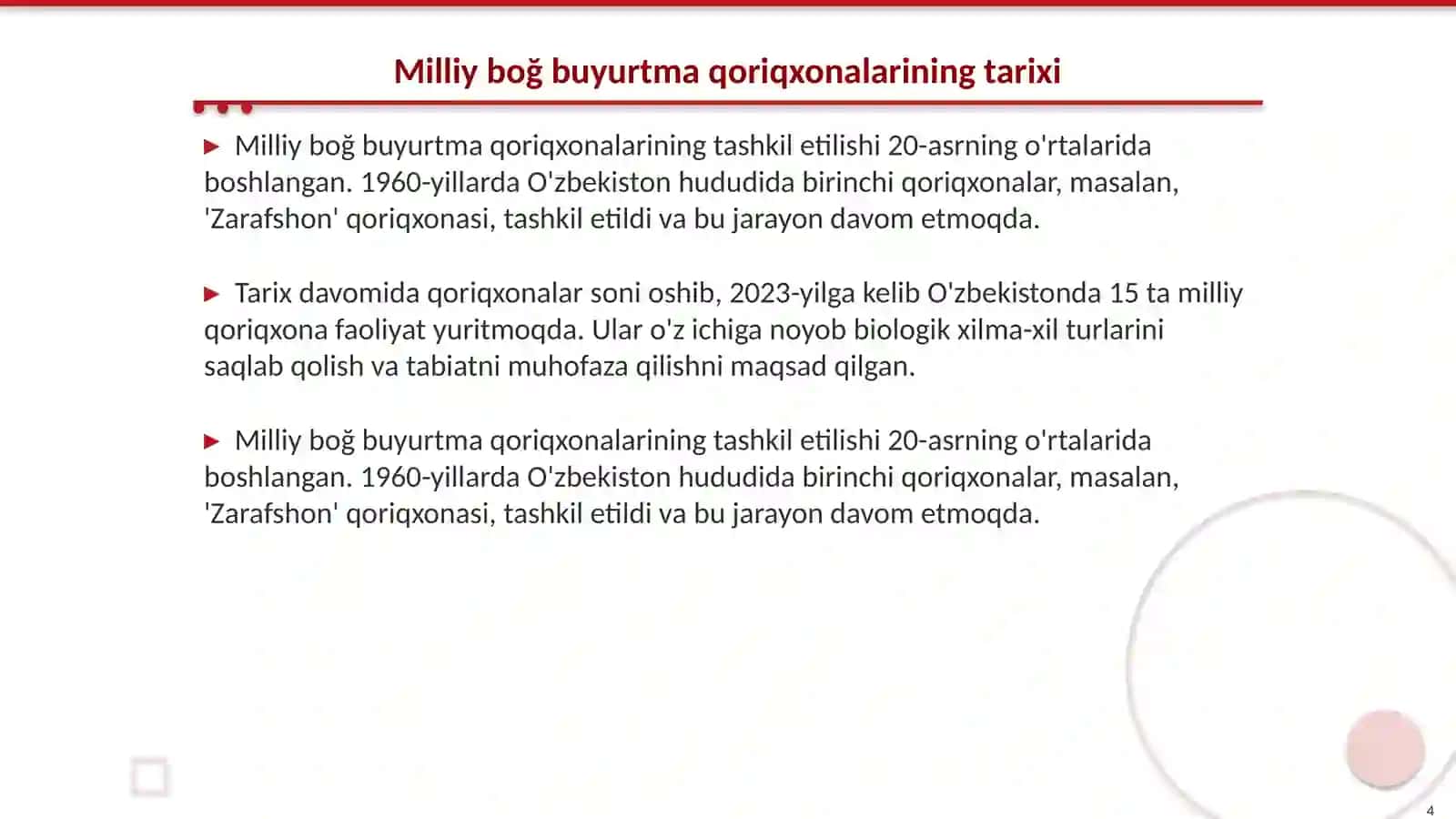Milliy boğ buyurtma qoriqxonalar 4