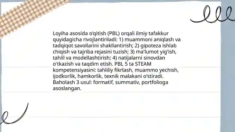O'quvchilarning ilmiy dunyoqarashini shakllantirish (STEAM EDUCATION) 4