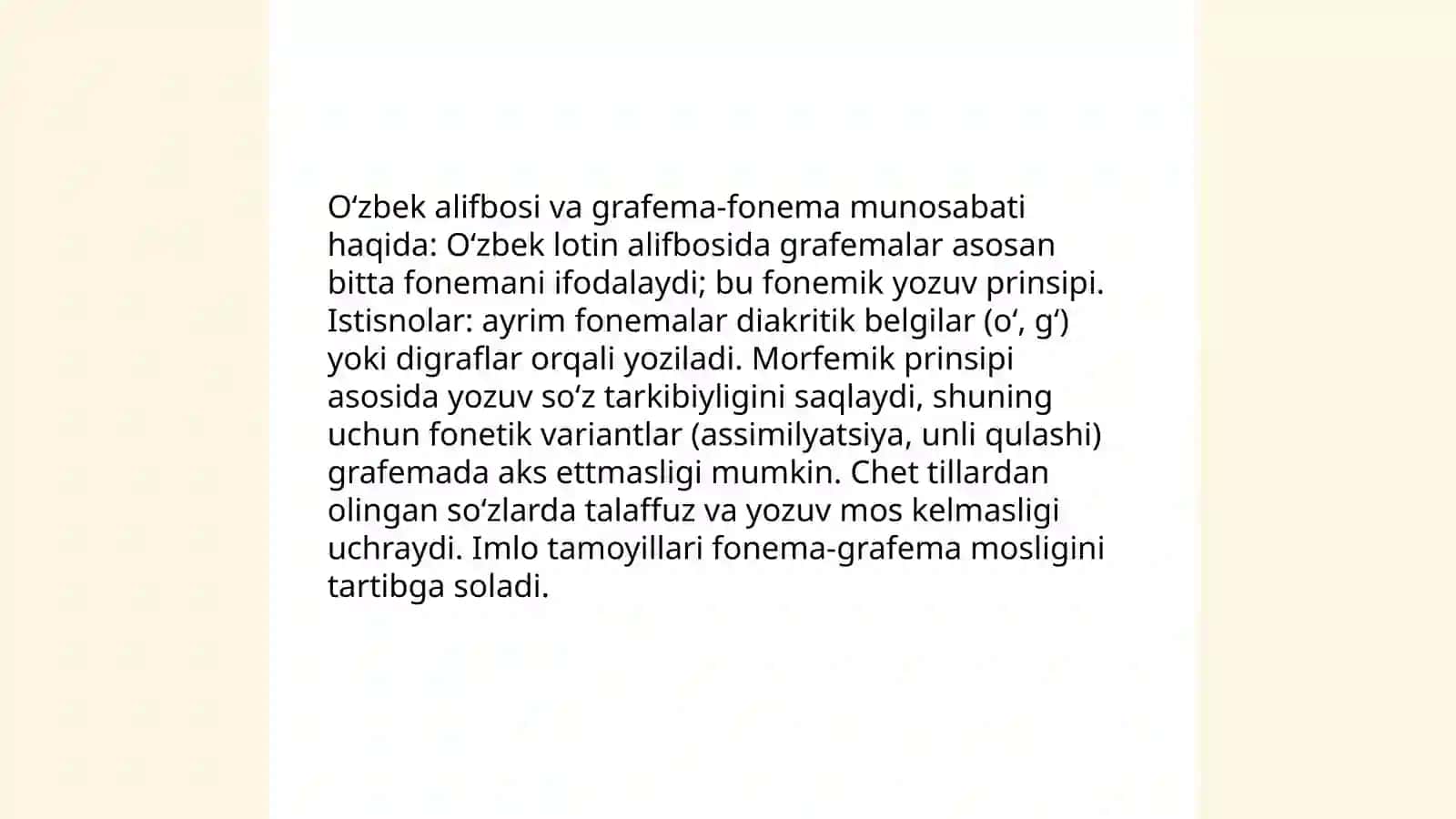Imlo tamoyillari.Oʻzbek adabiy til me'yorlari 4