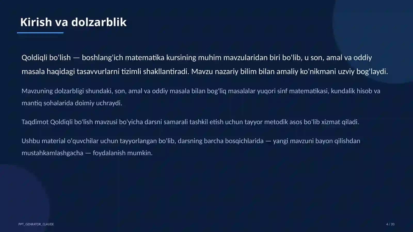 Qoldiqli bo'lish (3-sinf) 4