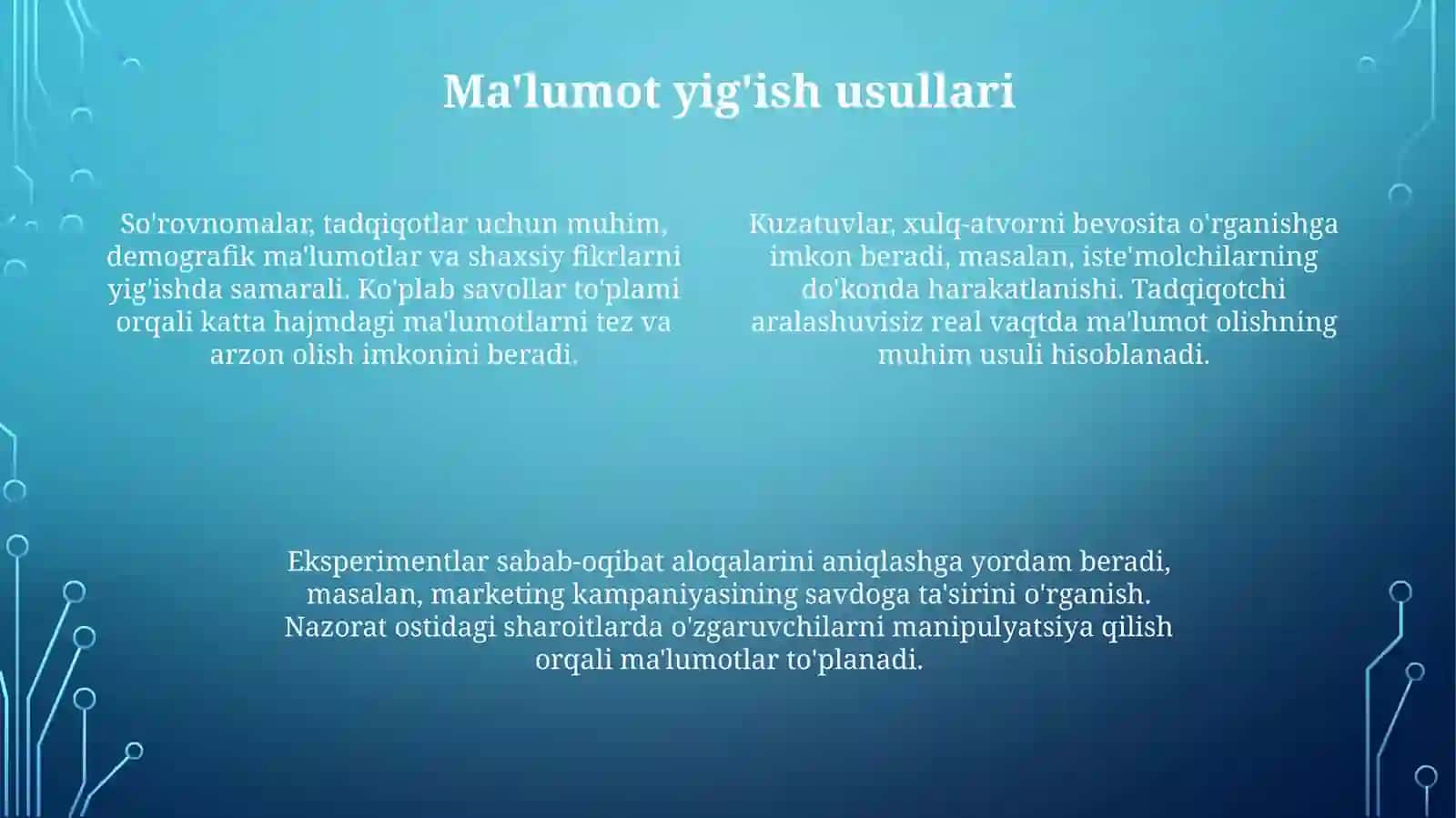 Metodlar 4