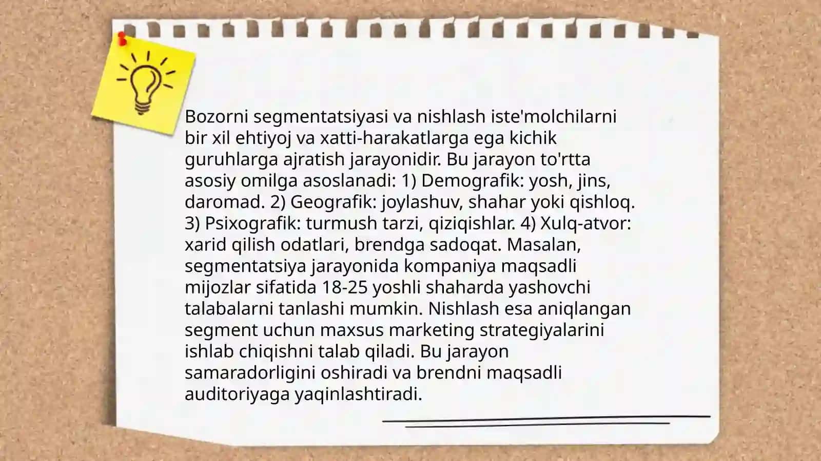 Turistik firmaning marketing faoliyatini strategik rejalashtirishning mohiyati 4