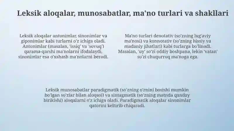 Leksik struktura 4