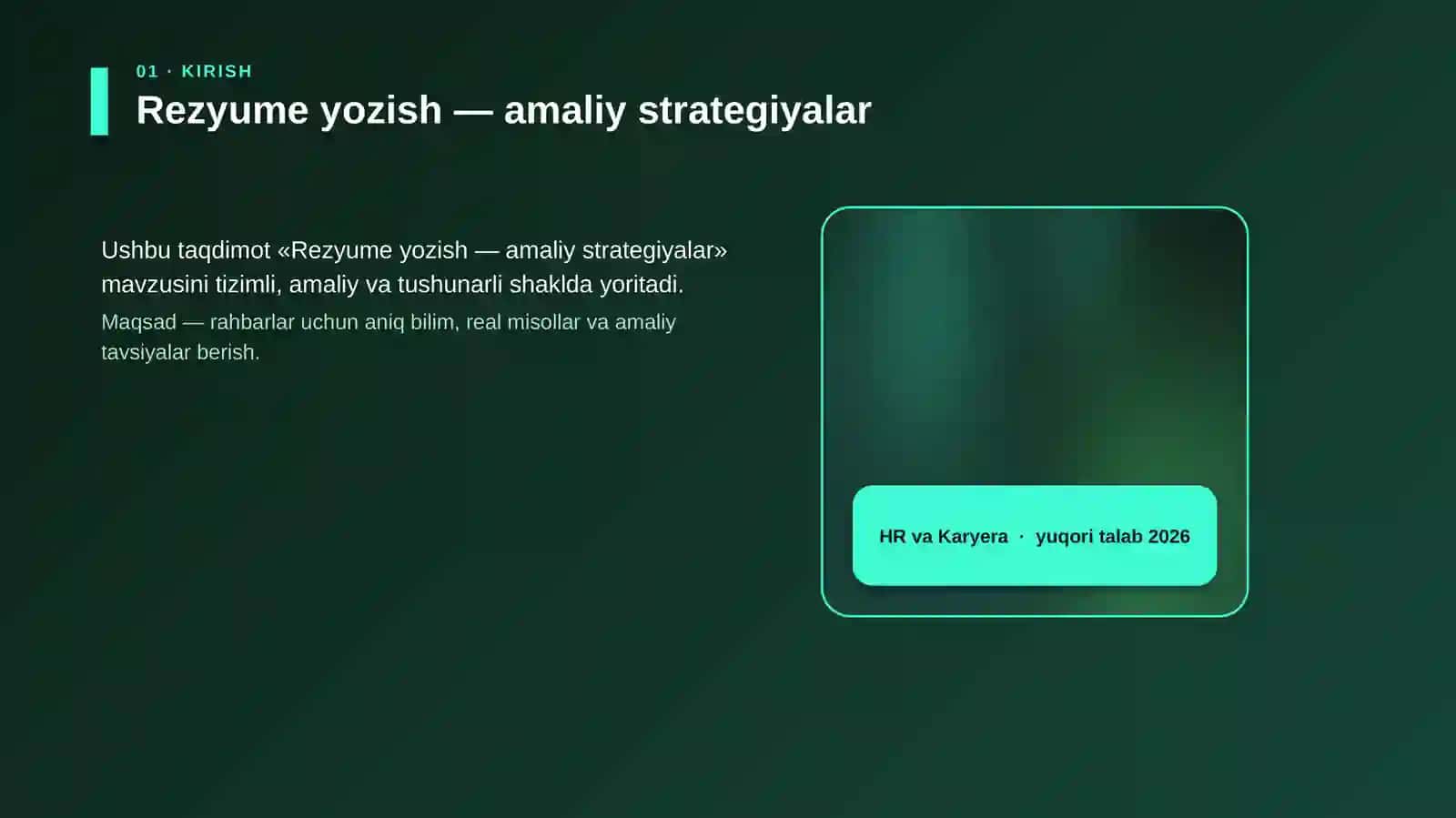 Rezyume yozish — amaliy strategiyalar 4