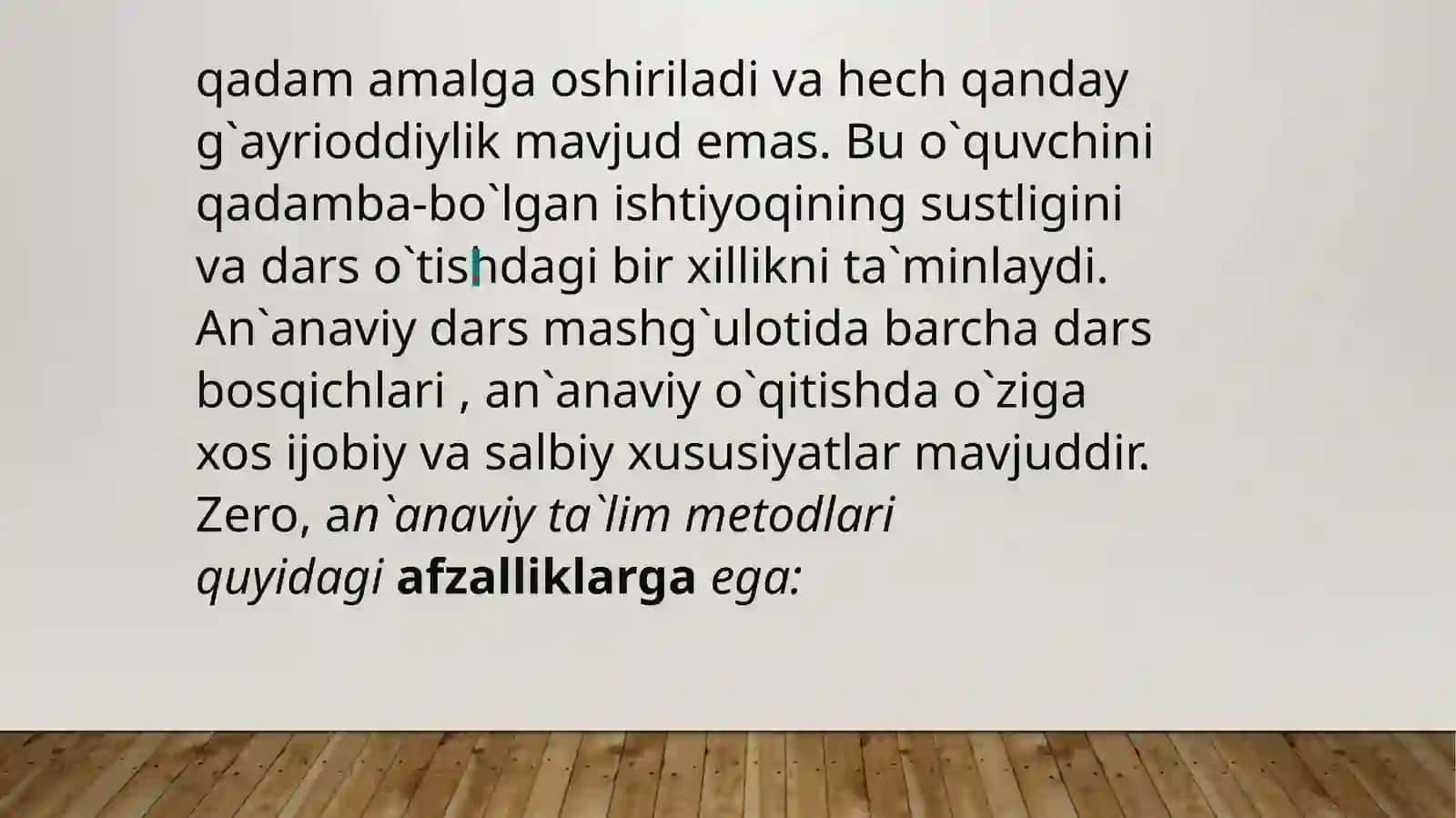 O’qitishning  noan’anaviy shakllari va  xususiyatlari 4
