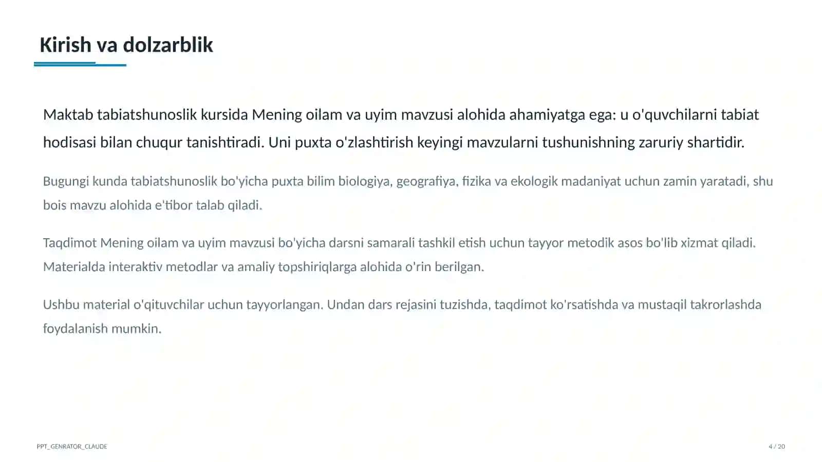 Mening oilam va uyim (1-sinf) 4