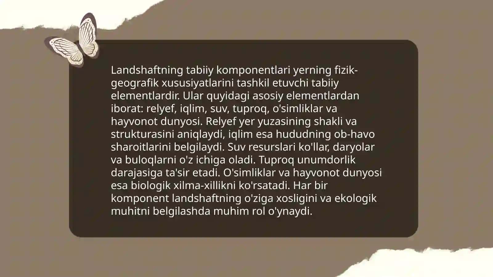 Landshaft komponentlarining aloqadorligi 4