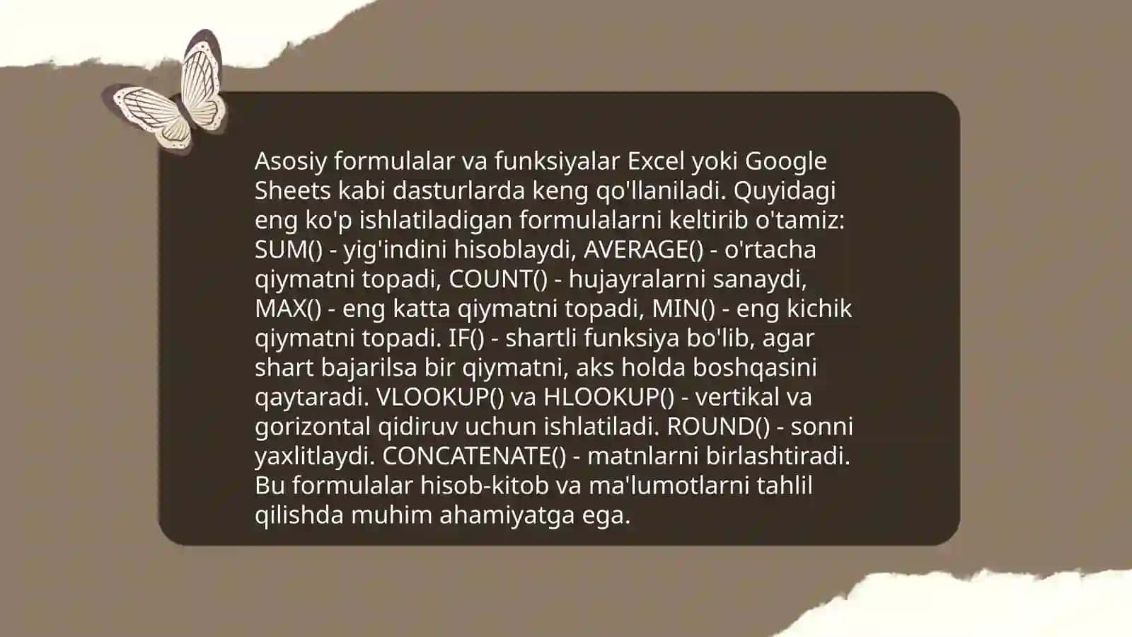 Excel 2016 bilan ishlash 4