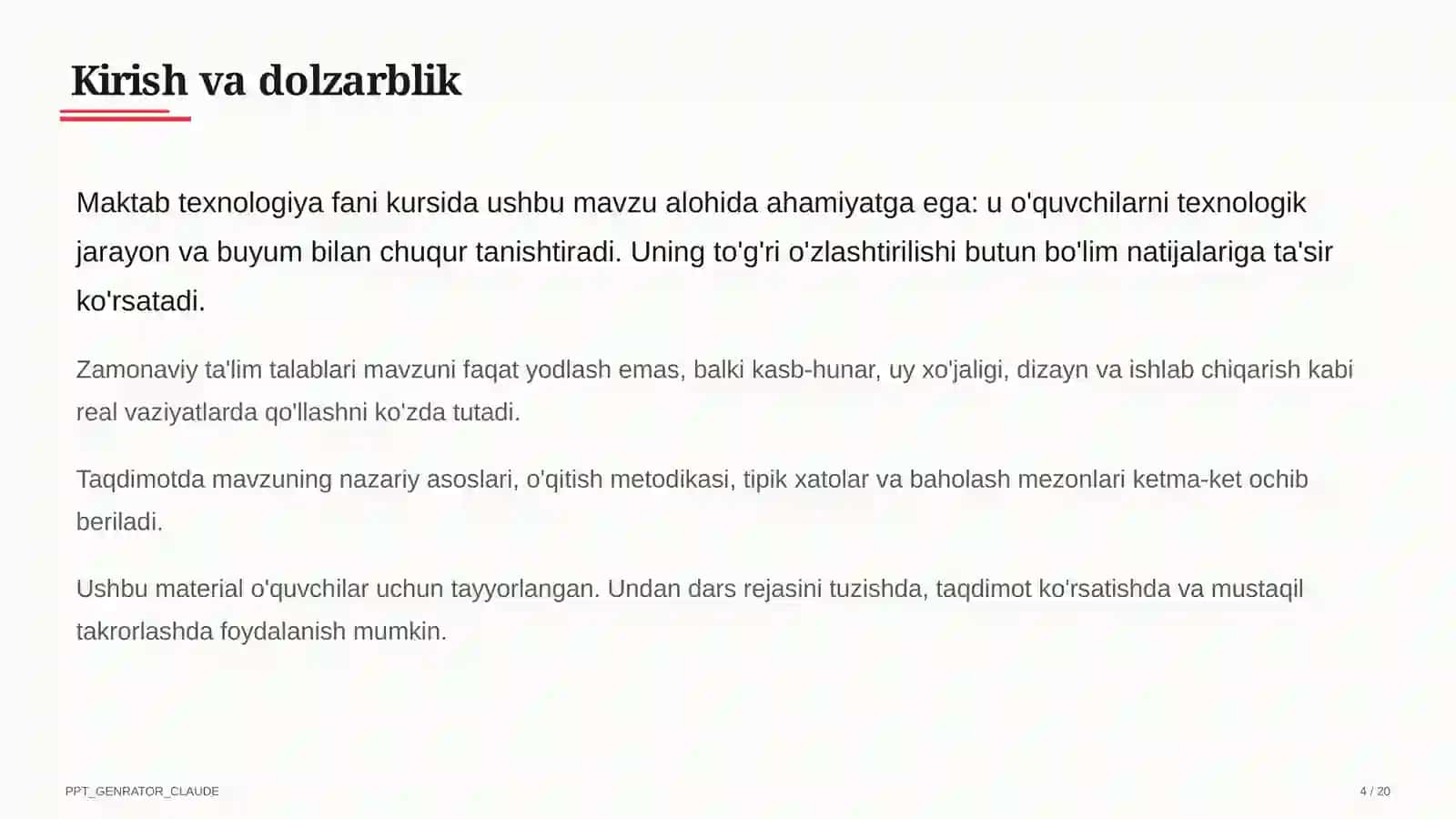 Ishlab chiqarish texnologiyalari va avtomatlashtirish (10-sinf) 4