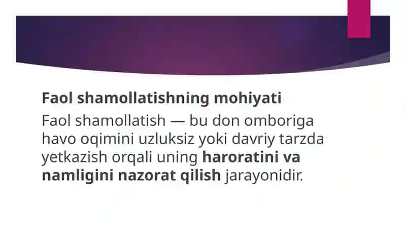 Donni faol shamollatish jarayonini avtomatlashtirish. 4