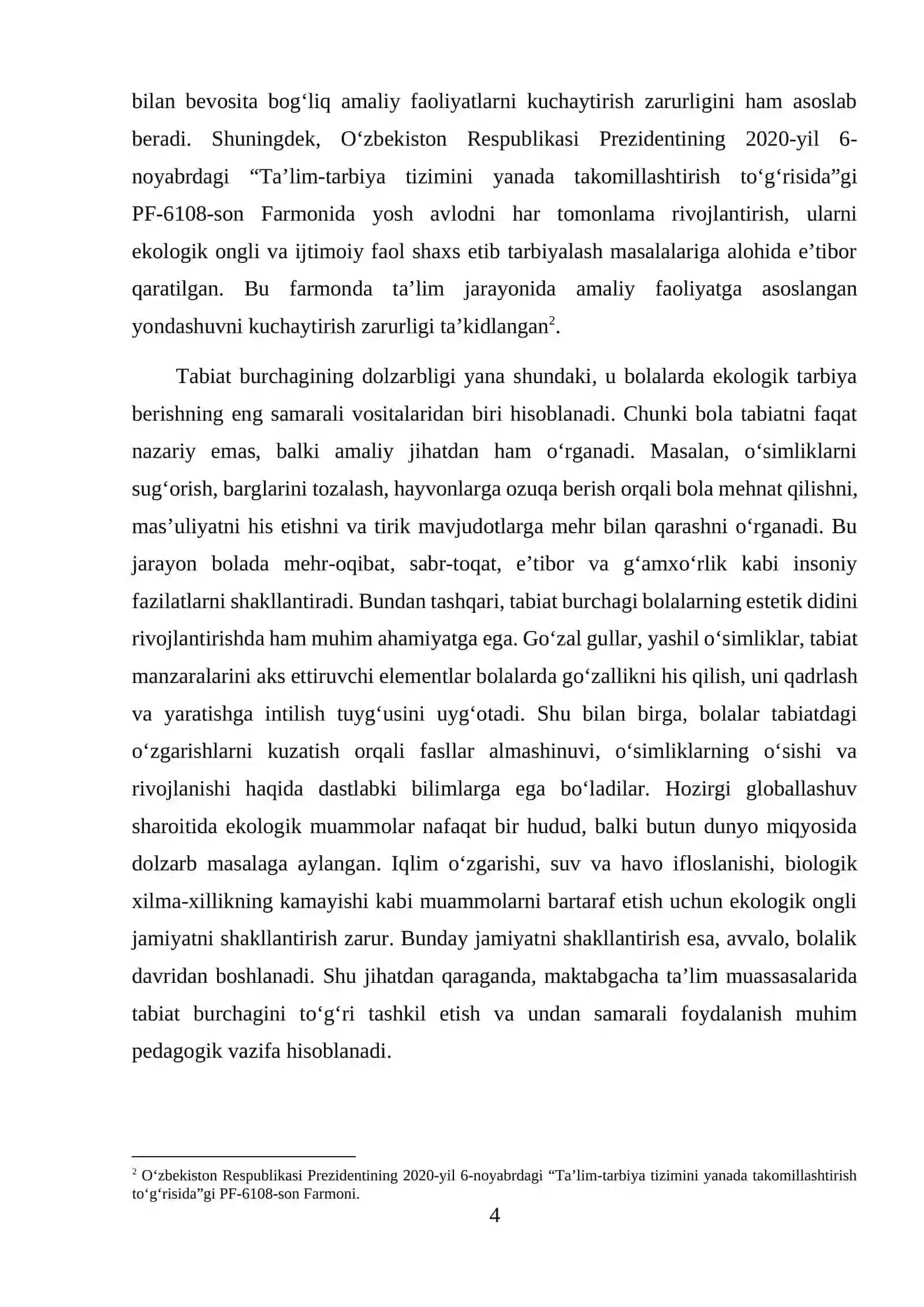 Tabiat burchagini tashkil etish va uning tarbiyaviy ahamiyati 4