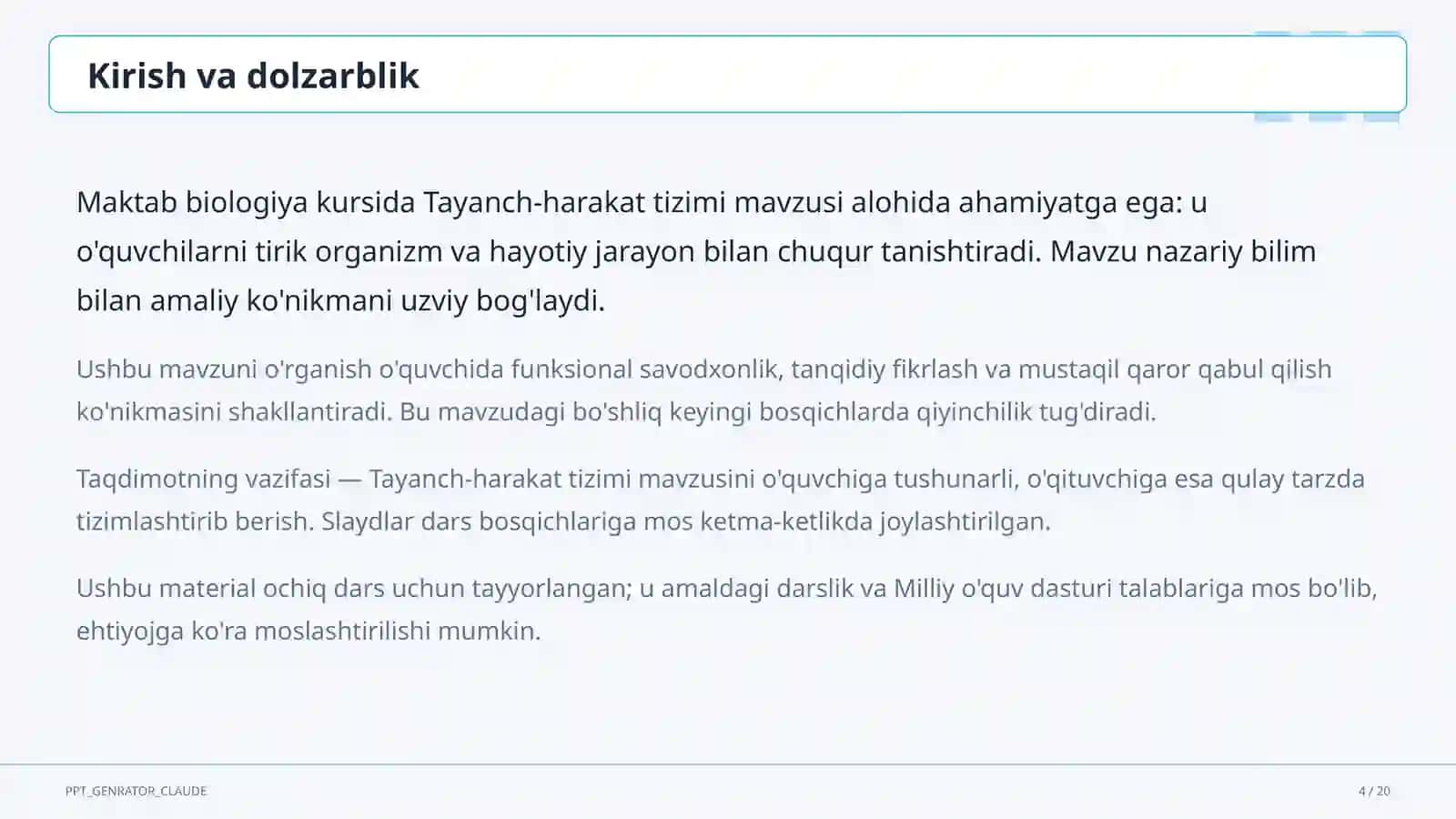 Tayanch-harakat tizimi (8-sinf) 4