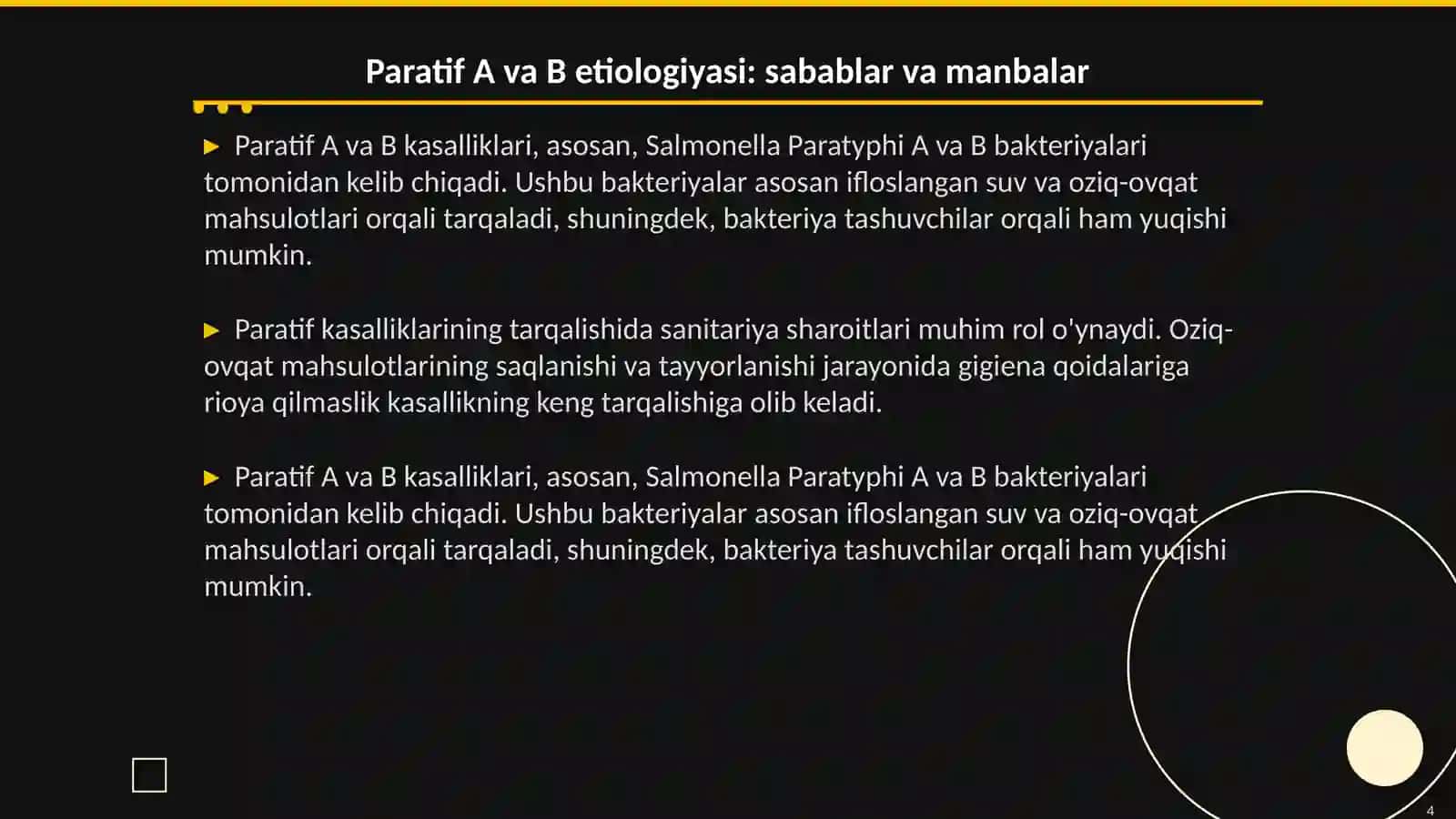 Ich terlama va paratif kasalliklari: umumiy tushuncha 4