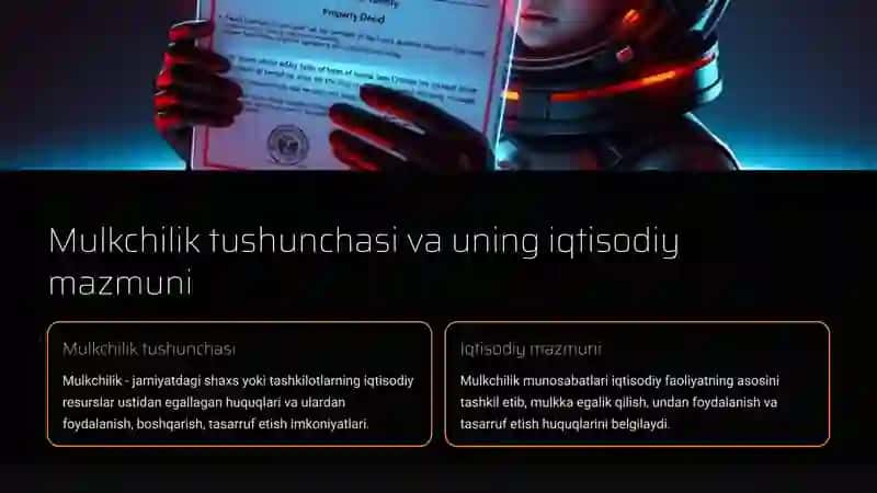 Mulkchilik munosabatlarining mohiyati va iqtisodiy mazmuni 4