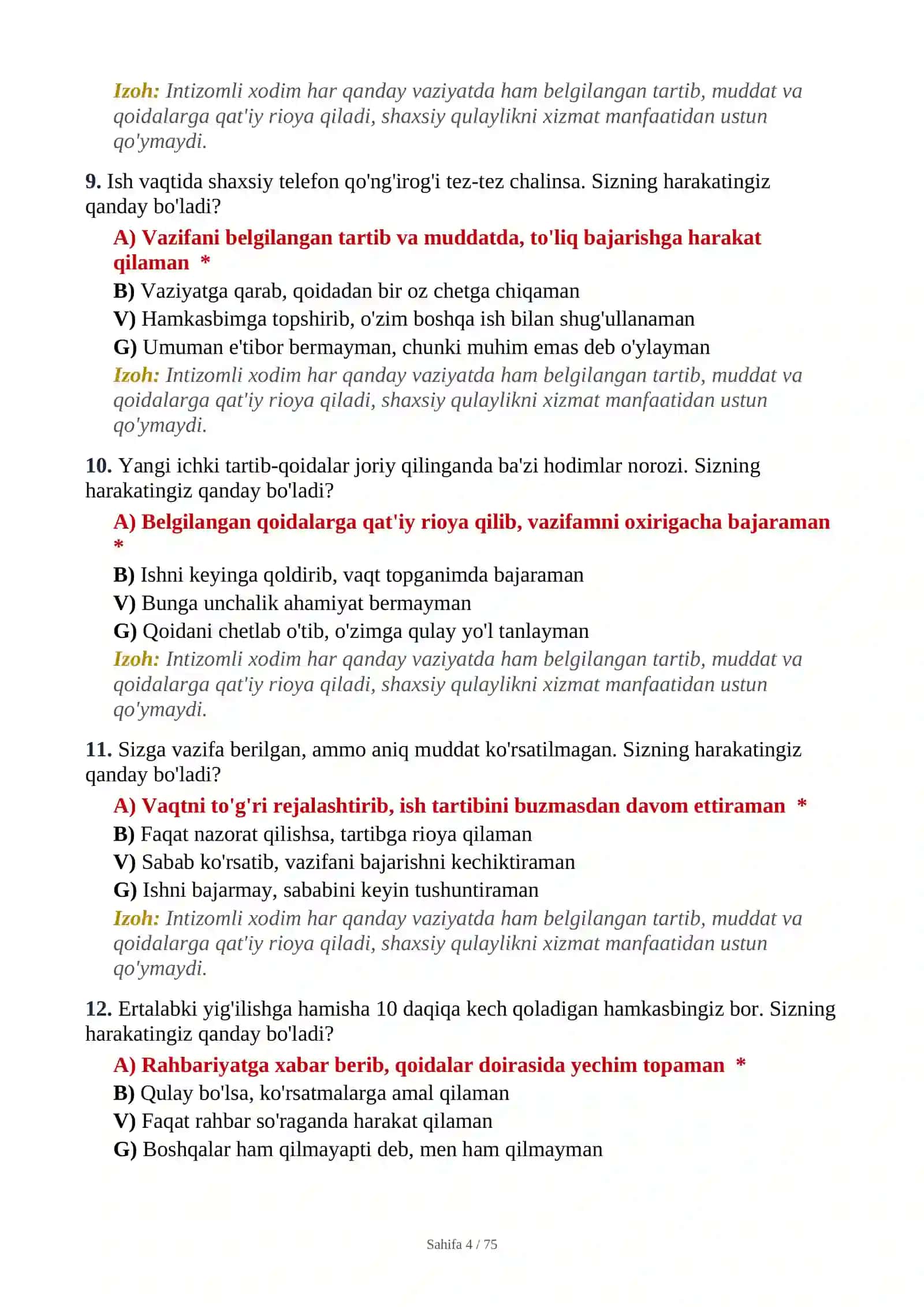 Bojxona Psixologik Test 4
