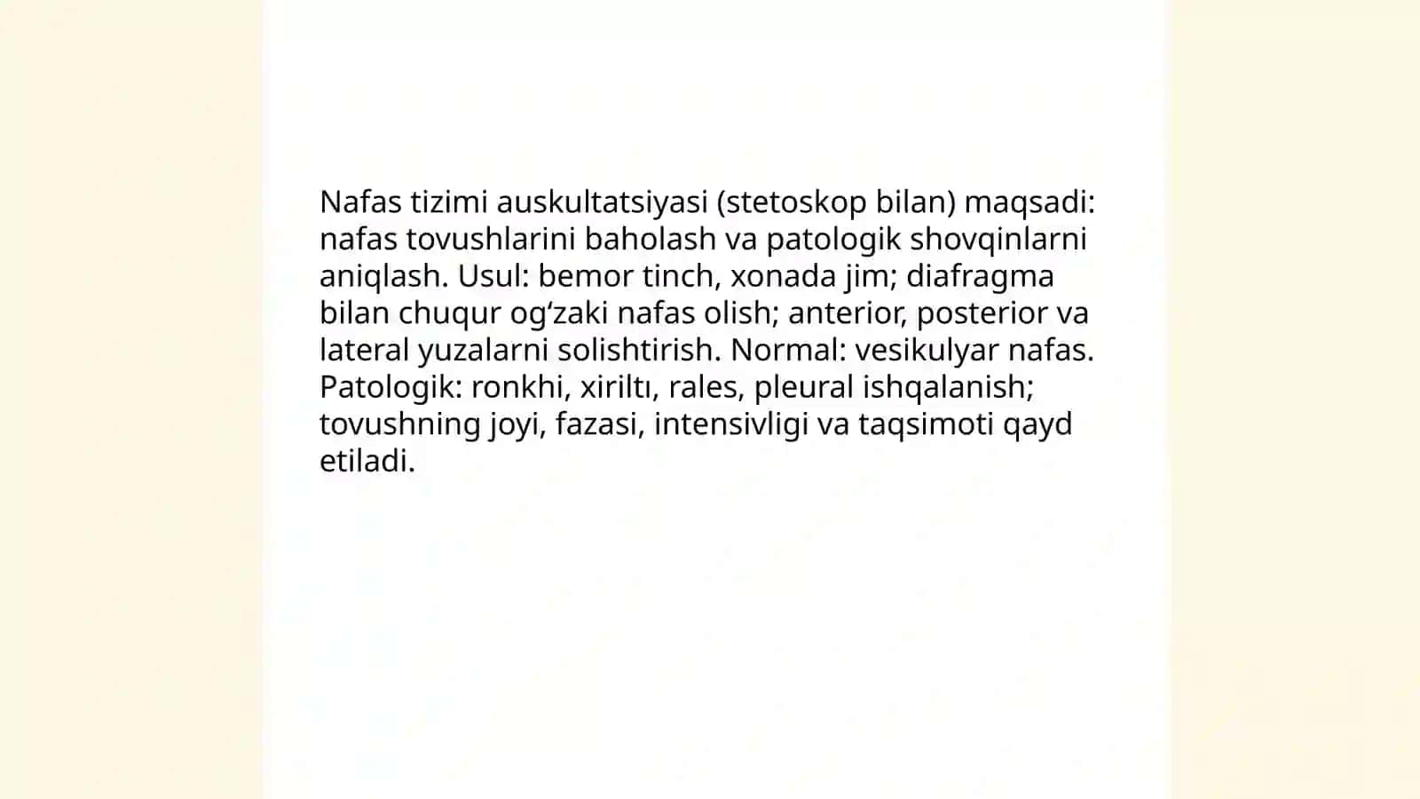 Tashqi nafas va yurak qon tomir tizimi funksiyasini tekshirish usullar 4