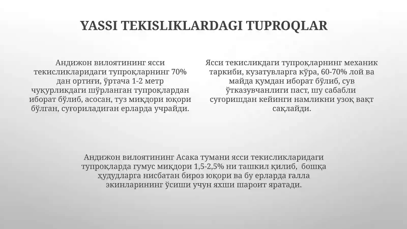 Andijon viloyati tuproqlarining geografik joylashuvi 4