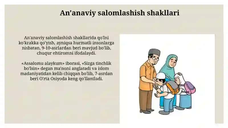 Salomlashish odoblarining tarixi 4