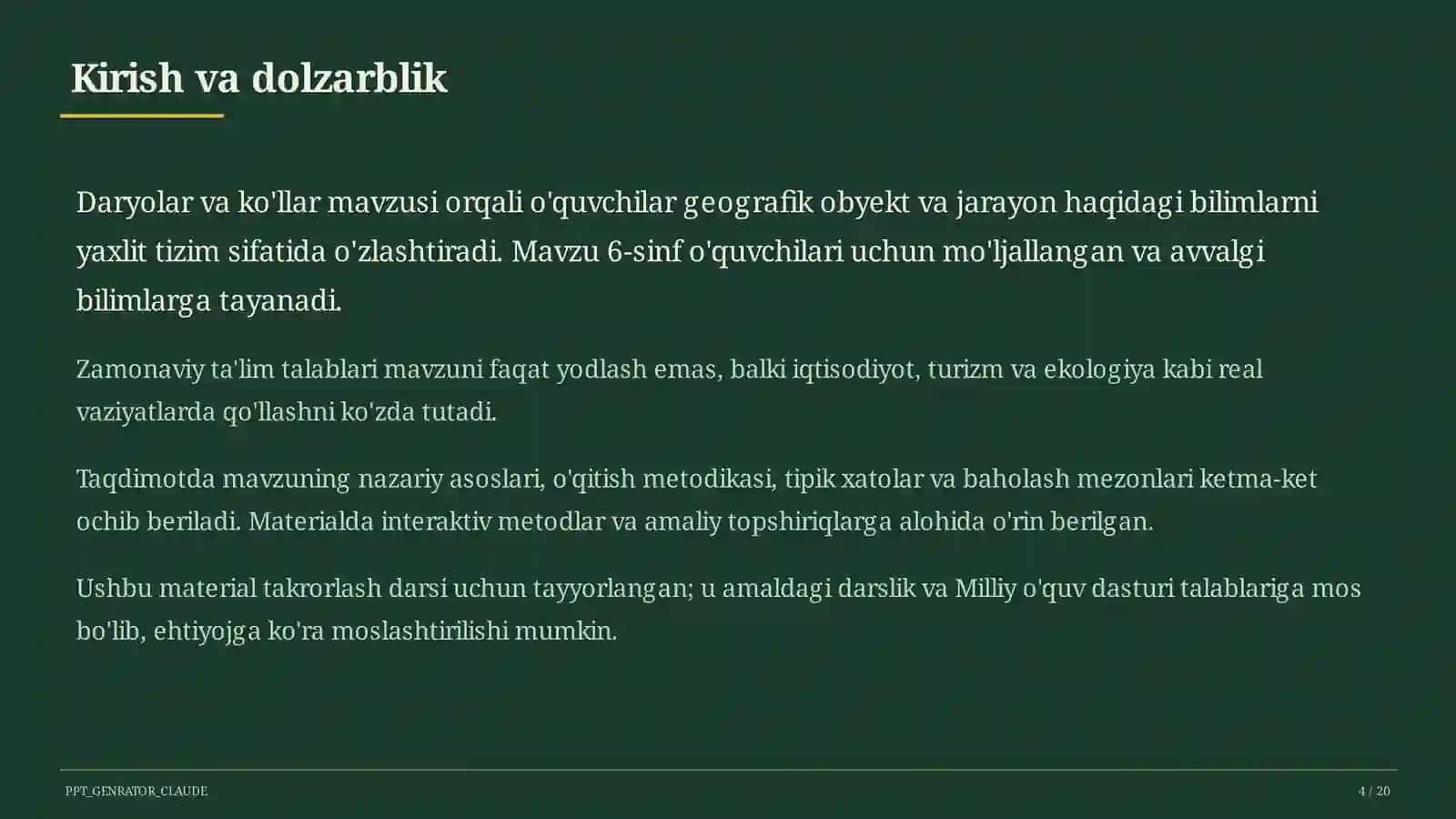 Daryolar va ko'llar (6-sinf) 4
