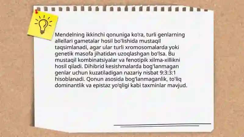 Mendelning 1 2 3 qonunlari 4