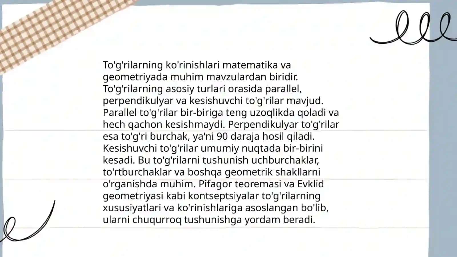 To'g'rinudal aksiomalar 4