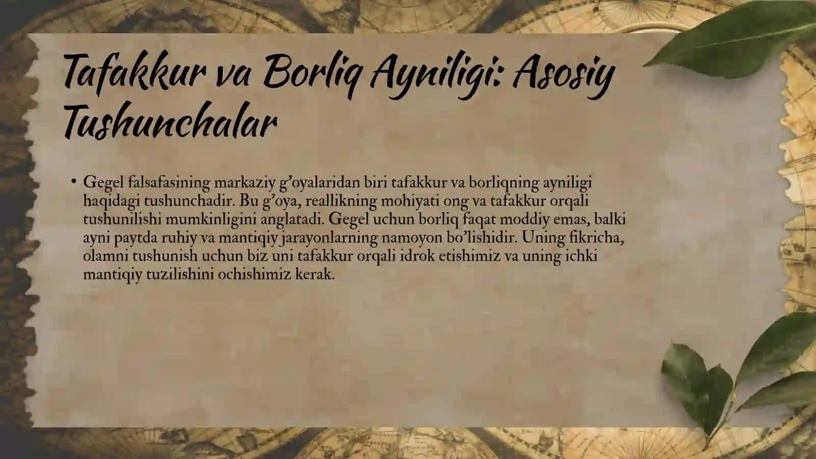 Gegelining tafakkur va borliqning ayniligi haqidagi gʼoyasi 4