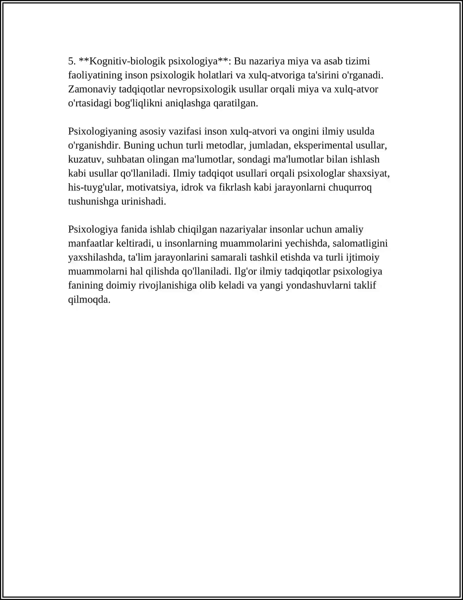 ANDIJON PEDAGOGIKA INSITUTI PISIXOLOG HAFTALIK REJA 4