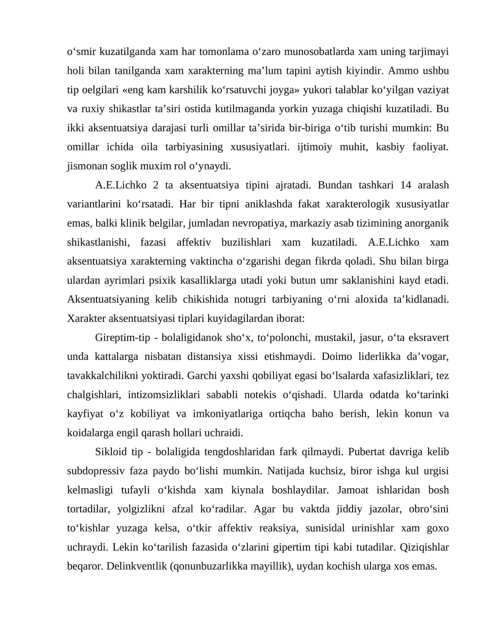 Xarakter aksentuatsiyasi va uning tiplari 4