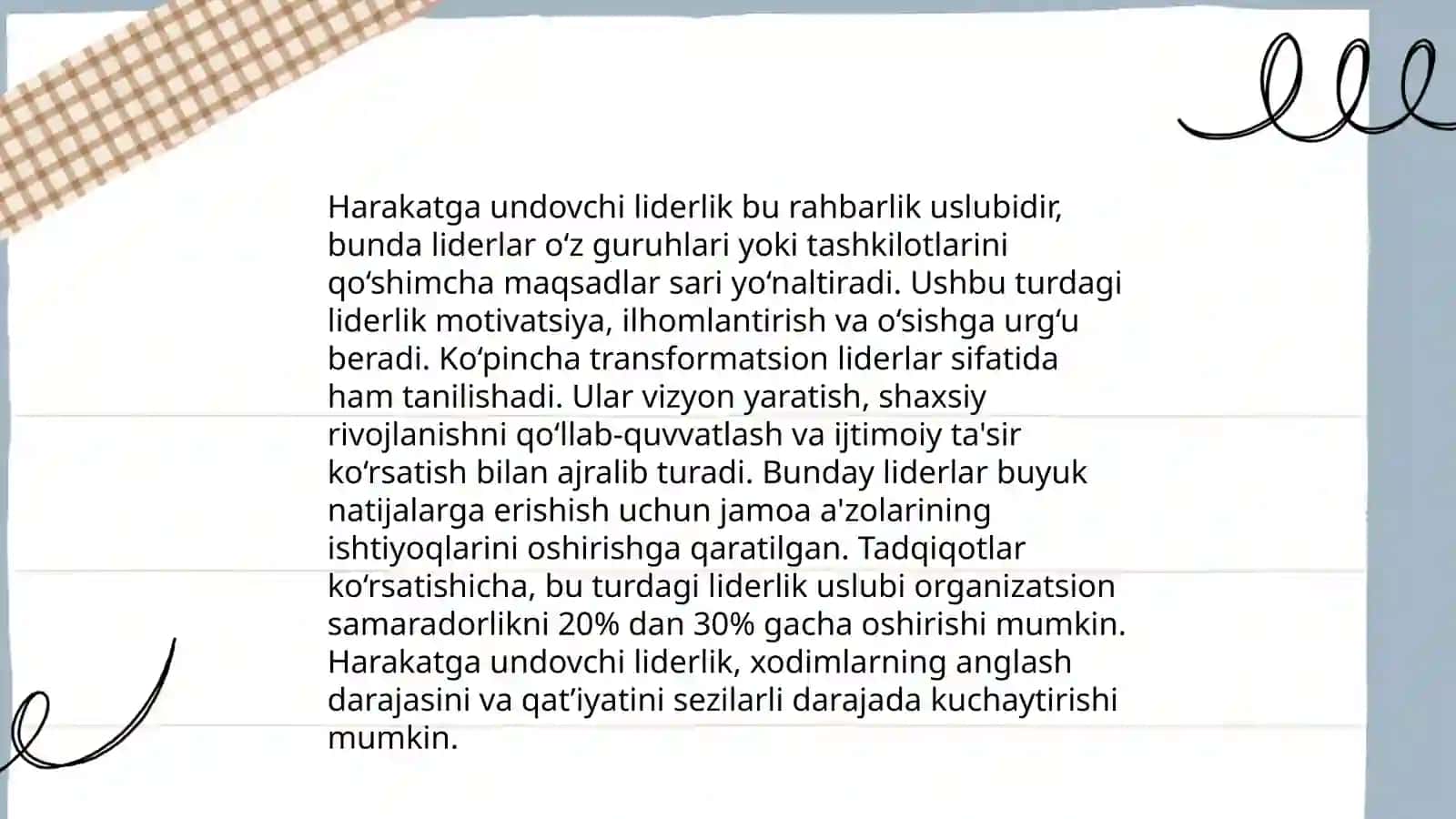 Kauchingda liderlik va jamoani boshqarish 4