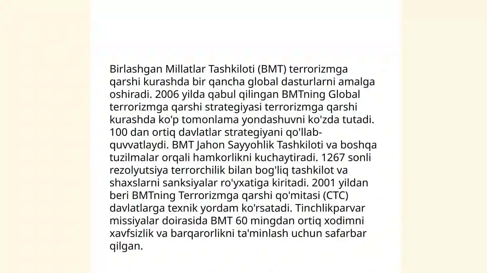 Xalqaro tashkilotlarning terrorizmga qarshi kurashining ahamiyati 4
