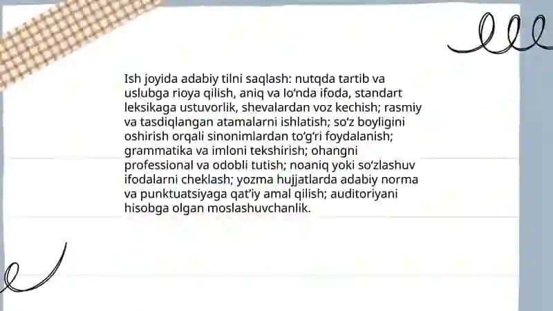 Kasbiy faoliyatda nutq madaniyati.Turli shevalardagi soʻzlar 4