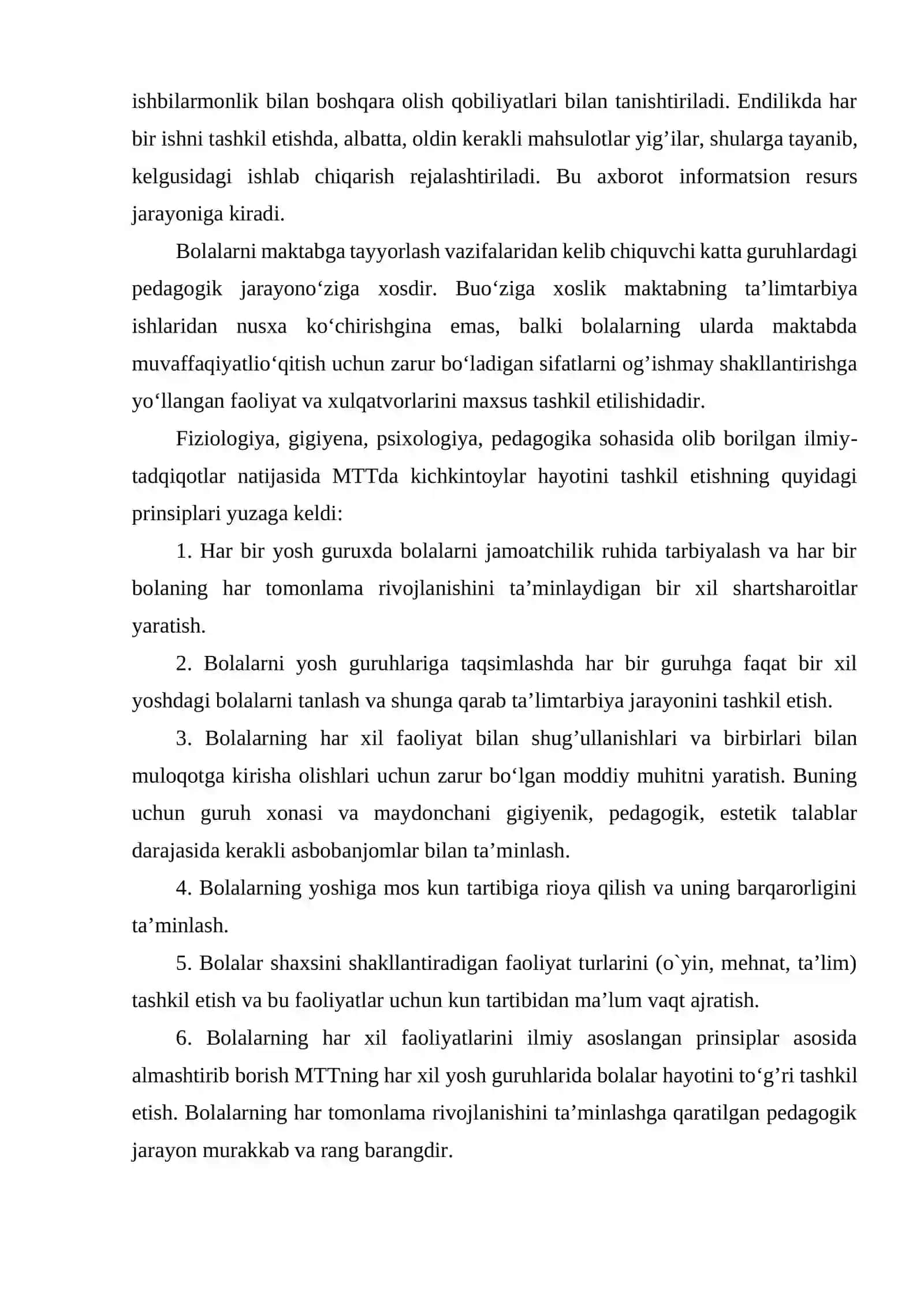 Maktabgacha ta’lim tashkilotida pedagogik jarayonni tashkil etish 4