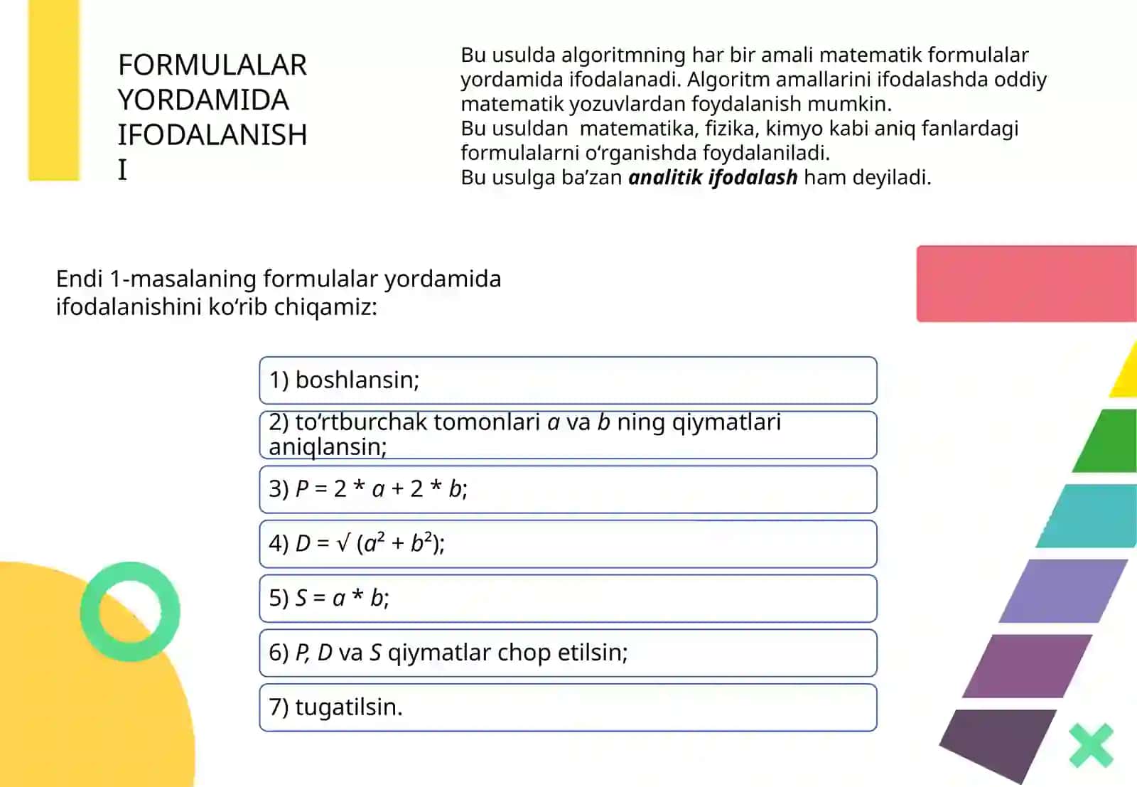Informatika va axborot texnologiyalari fanidan, 9-sinf 4
