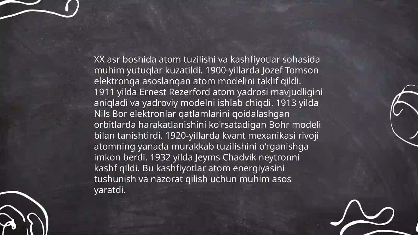 XX asrda kimyoning rivojlanish bosqichlari 4