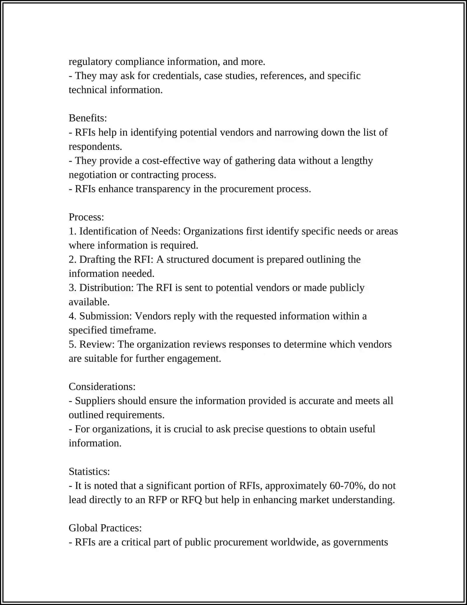 Request for Information 4