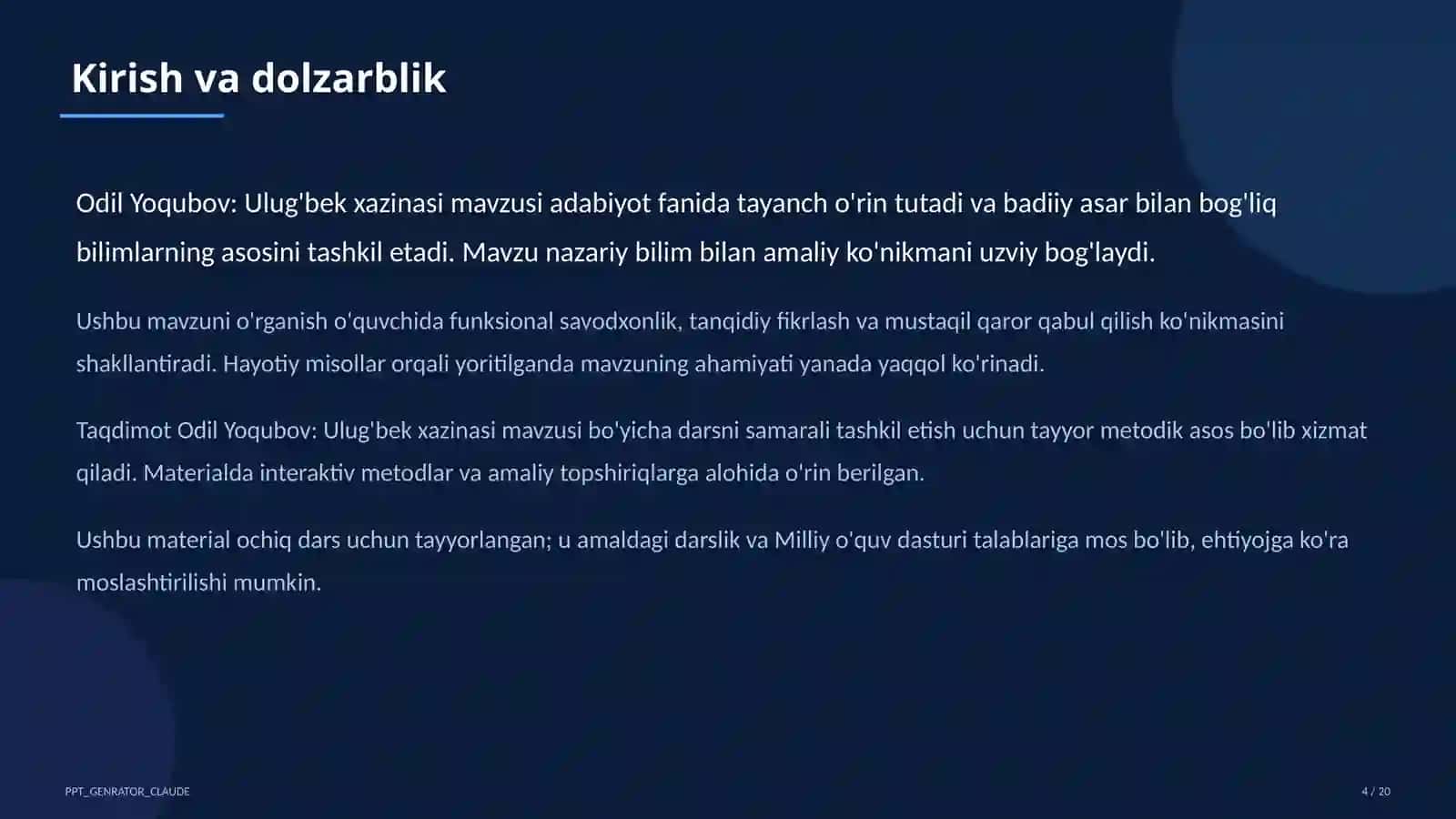 Ulug'bek xazinasi (8-sinf) 4