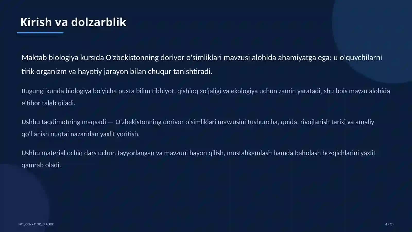O'zbekistonning dorivor o'simliklari (6-sinf) 4