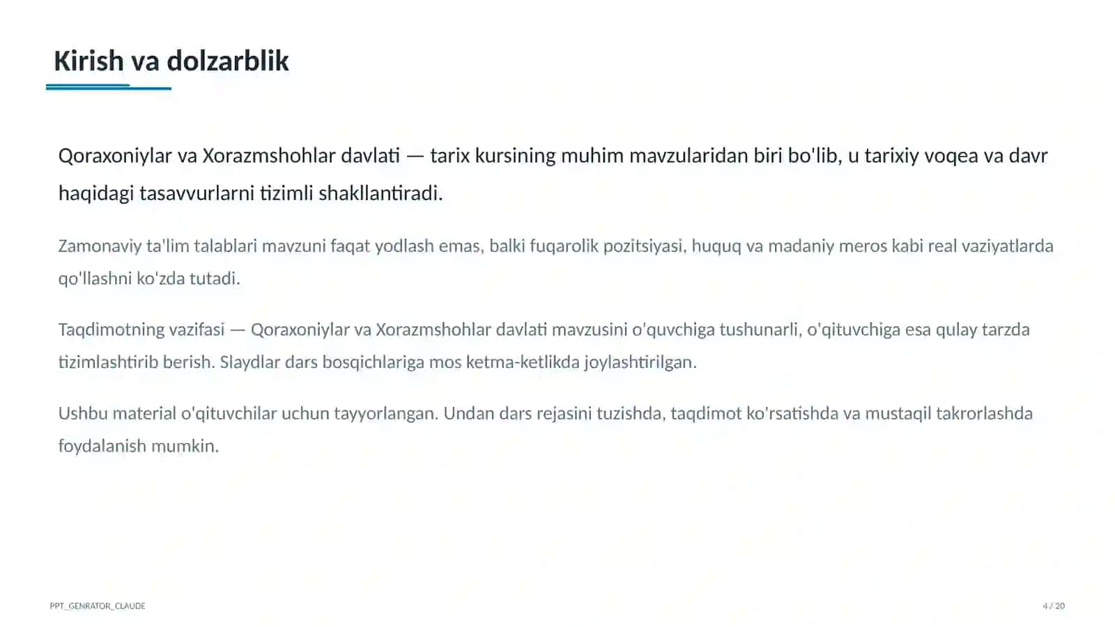 Qoraxoniylar va Xorazmshohlar davlati (7-sinf) 4