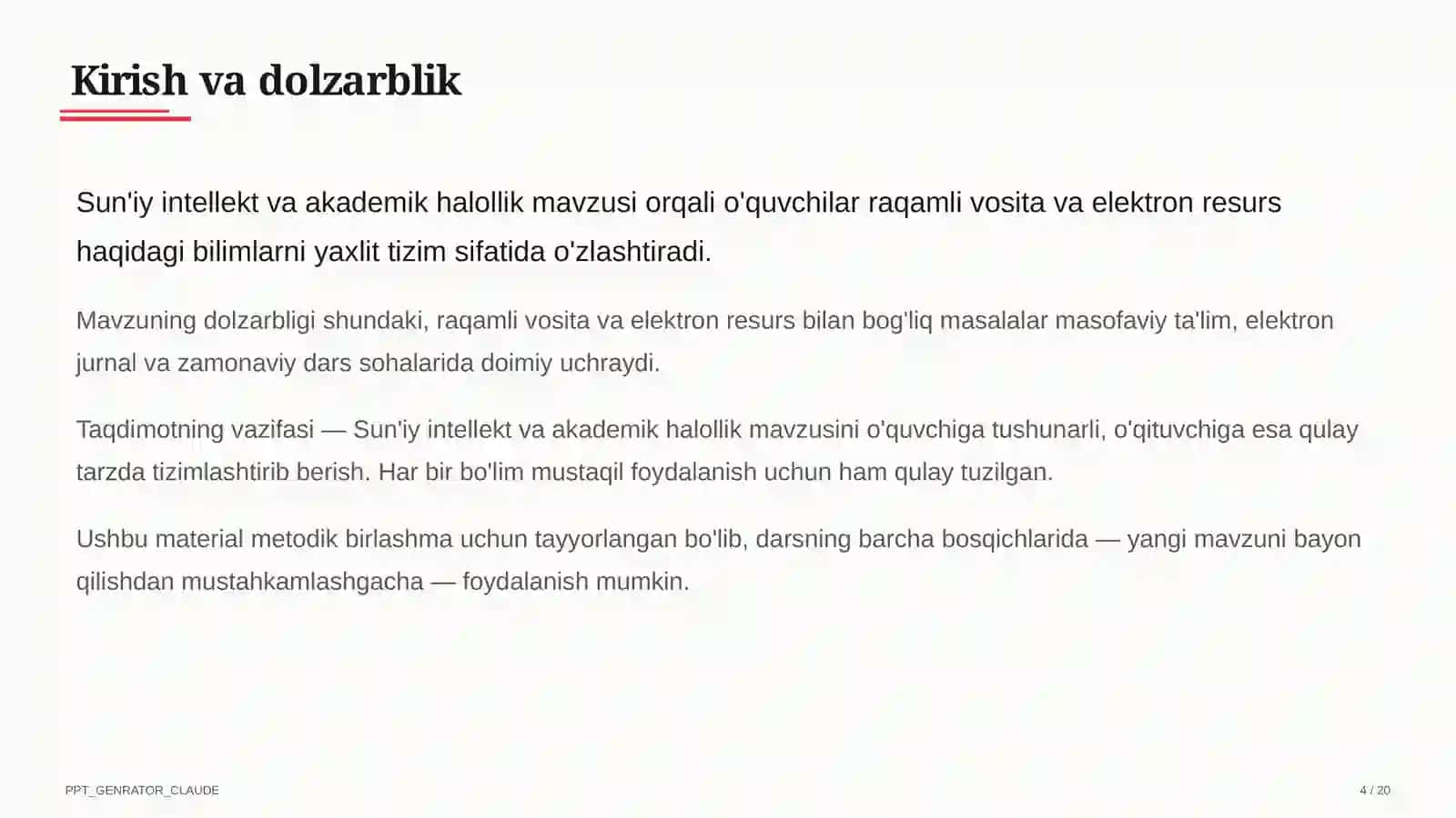 O'qituvchilar uchun: raqamli ta'lim texnologiyalari 4