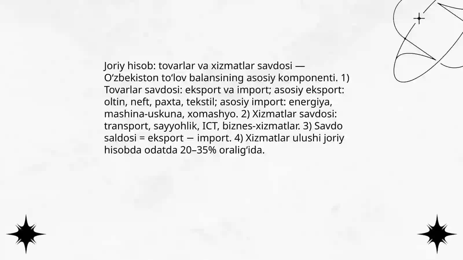 Oʻzbekiston Respublikasining toʻlov balansi 4