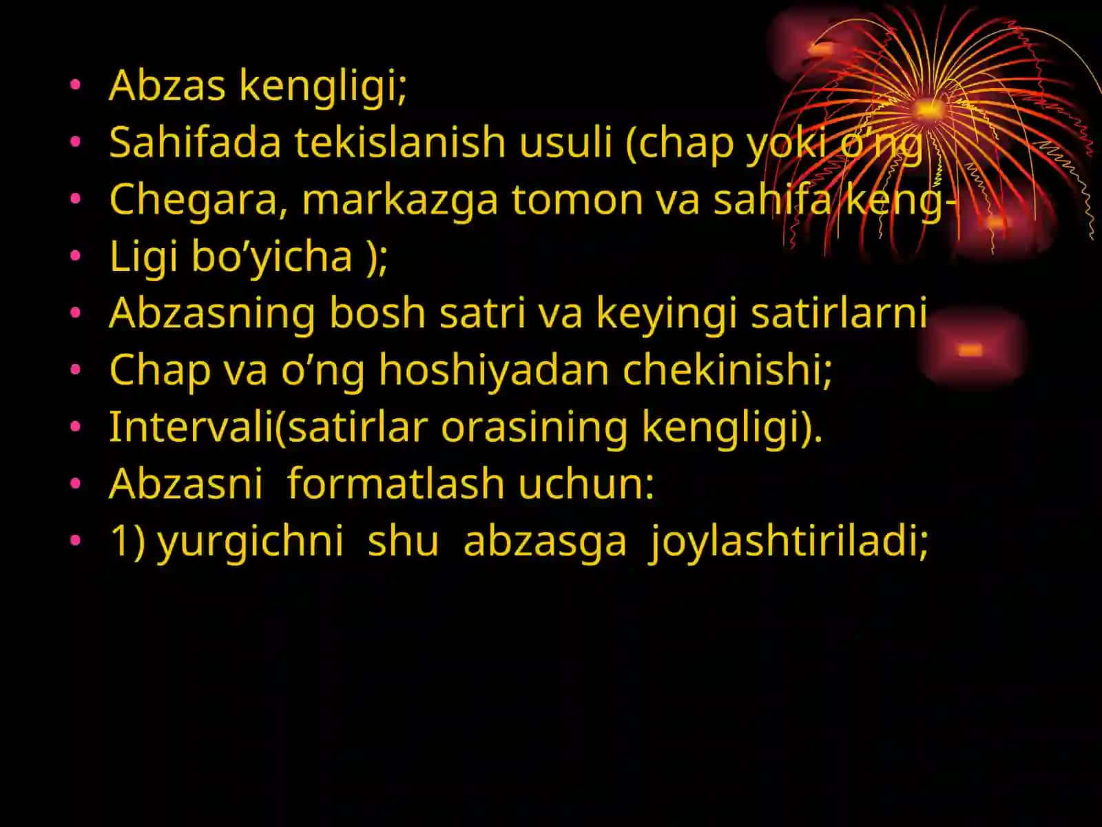 7-dars Hujjatni formatlash 4