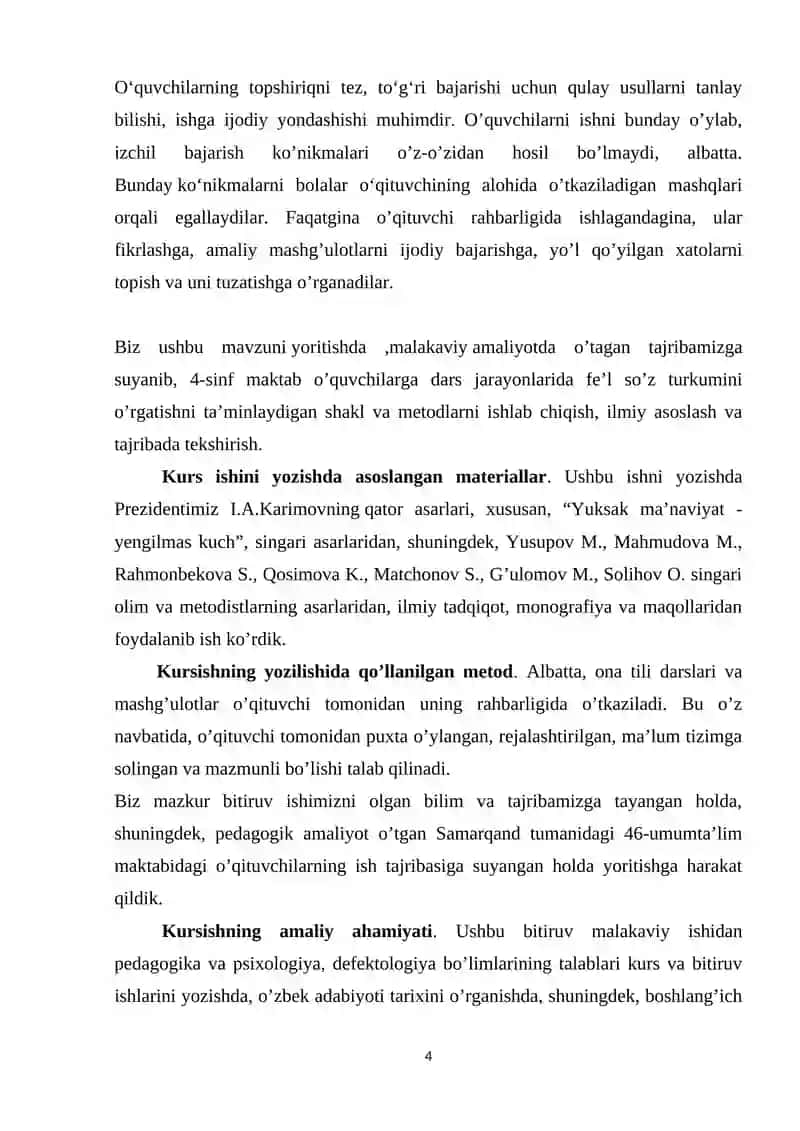 BOYIYEVA OLTINOYNING BADIIY O’QISH ASOSLARI FANIDAN 4
