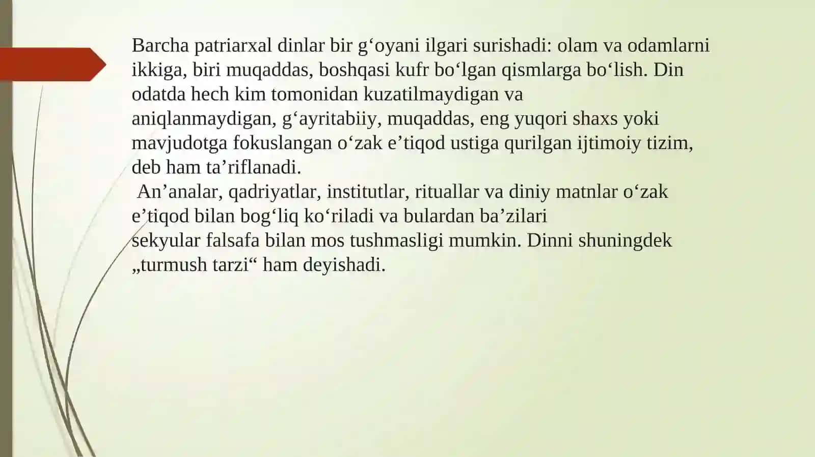 Diniy rituallar ( rasm – rusumlar ) sotsial birdamlik omili sifatida 4